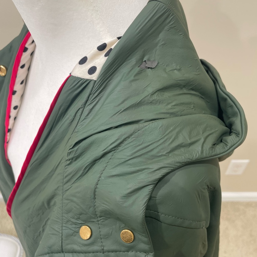 kate spade Dark Green Utility Jacket with Gold Hardware - Size Small *FLAWS* - Picture 11 of 11